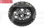 LOS46005 PROMOTO Achterband-velg zwart, 1 st.