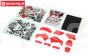 LOS260000 PROMOTO Kunst. delen-stickers rood, set