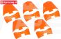 LOS-3262 PROMOTO Spatbord achter Oranje, Set