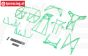 LOS241027 Rol kooi compleet Groen LMT Truck, Set