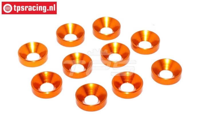 TPS1235/04 Alu verzonken ring Ø5 mm Oranje, 10 st.