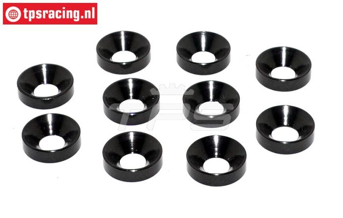 TPS1235/02 Alu verzonken ring Ø5 mm Zwart, 10 st.