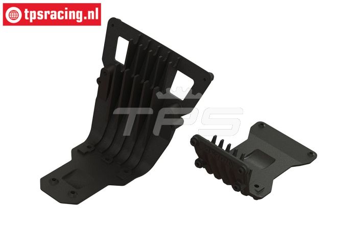 ARA320688 ARRMA Skid plate voor-achter, set