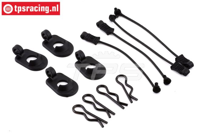 ARA390294 ARRMA Body clip met rubber 1/5, 4 st.