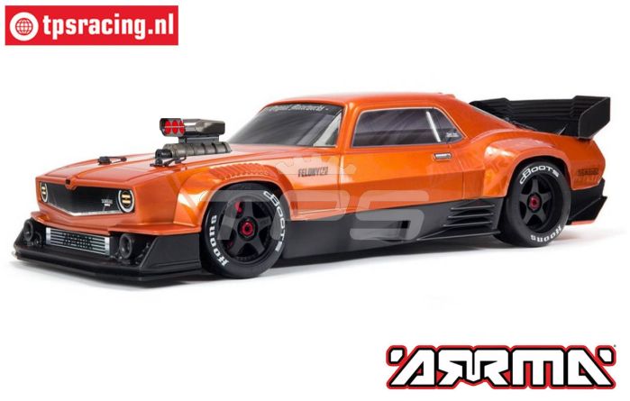 ARA7617V2T2 ARRMA FELONY 6S BLX 1/7 Muscle Car, Oranje
