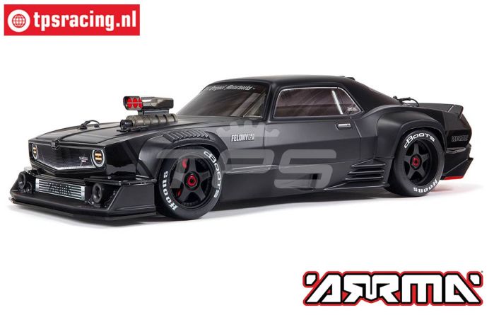 ARA7617V2T1 ARRMA FELONY 6S BLX 1/7 Muscle Car, Zwart