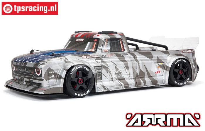 ARA7615V2T2 ARRMA INFRACTION 6S BLX Zilver