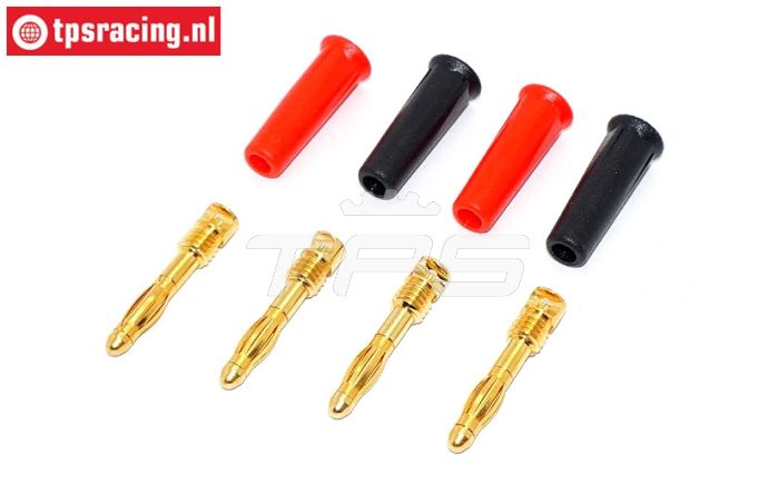 TPS0088 Banaan stekker Gold Ø4-L46 mm, 4 st.