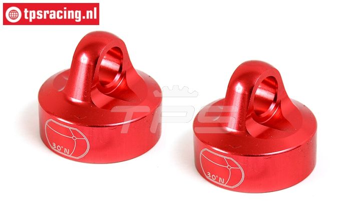 BWS55044R Alu-Schokd.sluiting boven Rood Ø24 mm, 2 st.