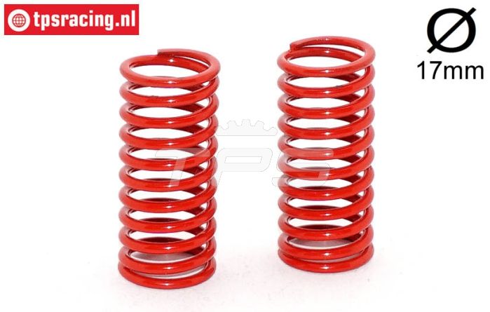 FG10183 Schokdemper veer rood Ø17-Ø2,4-L48, 2 St.