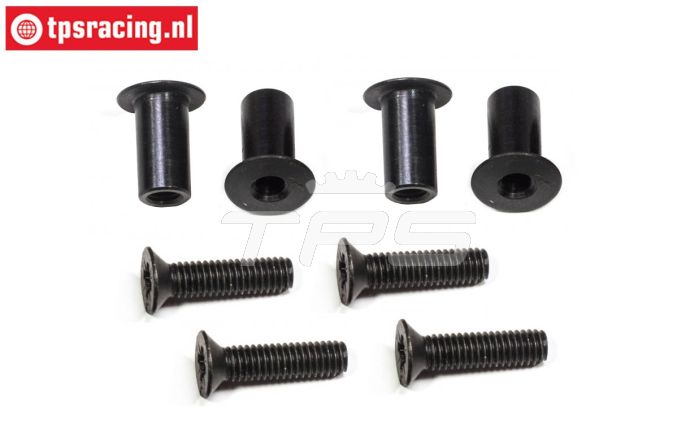 FG1080/01 Bevestiging set Koolstof chassis strippen, Set