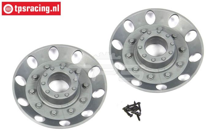 FG3109 1/6 Wieldoppen achter Zilver, 2 St.