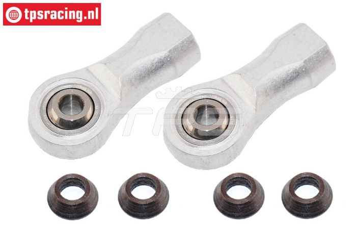 FG4437/01 Aluminium Kogel kop, M8L-Ø5 mm, 2 St.