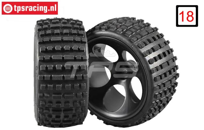 FG60209/06 Buggy banden S gelijmd Ø180-B80 mm, 2 st.