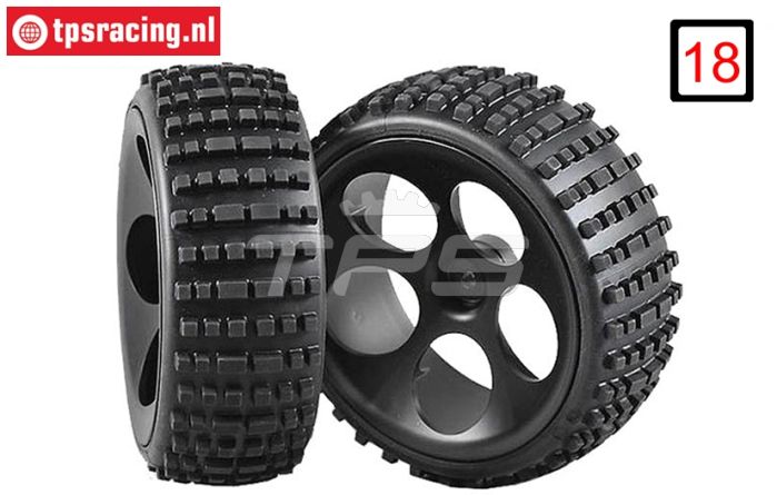 FG60215/06 Buggy banden M gelijmd Ø180-B60 mm, 2 st.