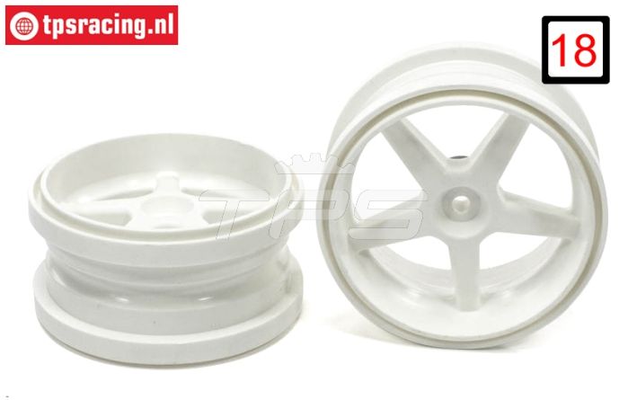 FG6105/02 1/6 Velgen verbreed Wit Ø120-B60 mm, 2 St.