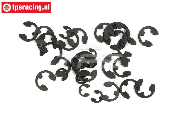 TPS6110 E-Clips zwart Ø3-Ø4-Ø5-Ø6-Ø7 mm, 28 St.