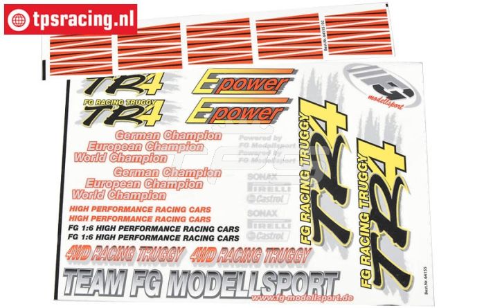 FG64155 Team Stickers TR4 Truggy, Set