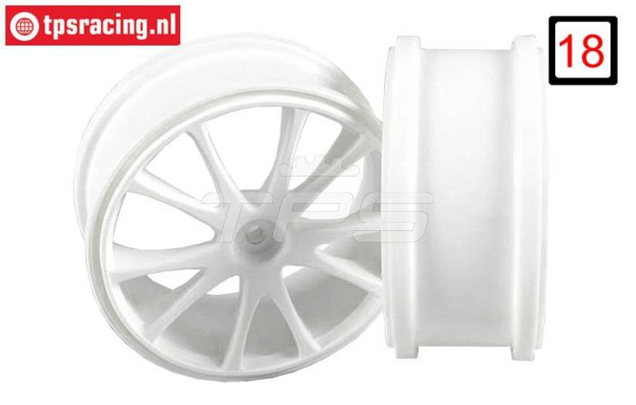 FG67205 1/6 Velgen 10 Spaak Ø130-B65 mm Wit, 2 St.