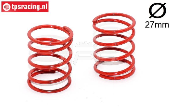 FG67313 Schokdemper veer rood Ø27-Ø2,5-L40, 2 St.