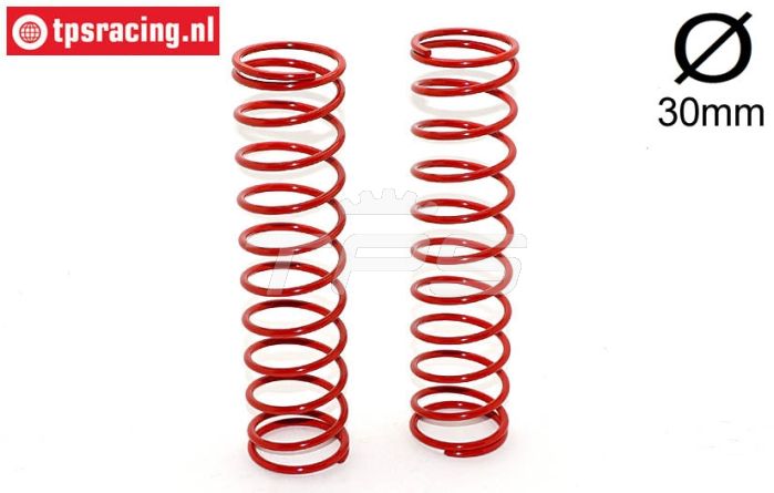 FG67317 Schokdemper veer rood Ø30-Ø3,0-L145, 2 St.