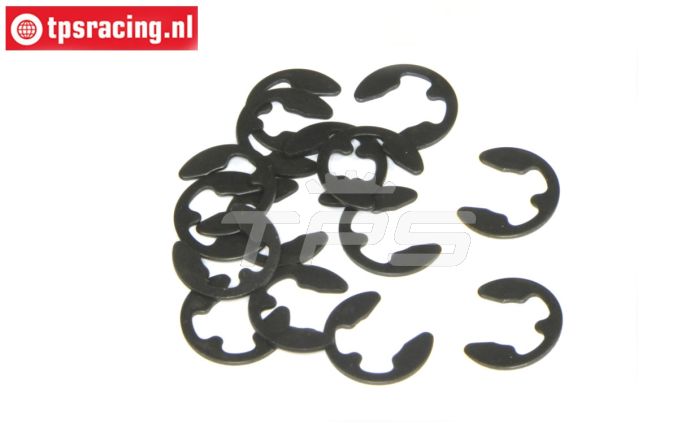 TPS6732/06 E-Clips zwart Ø6 mm, 15 St.