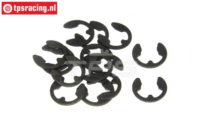TPS6732/07 E-Clips zwart Ø7 mm, 15 St.