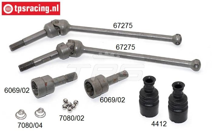 FG68431 Kardan as voor-as 1/6 4WD M8, Set