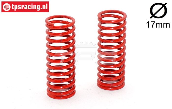 FG7183 Schokdemper veer Rood Ø17-Ø2,4-L58, 2 St.