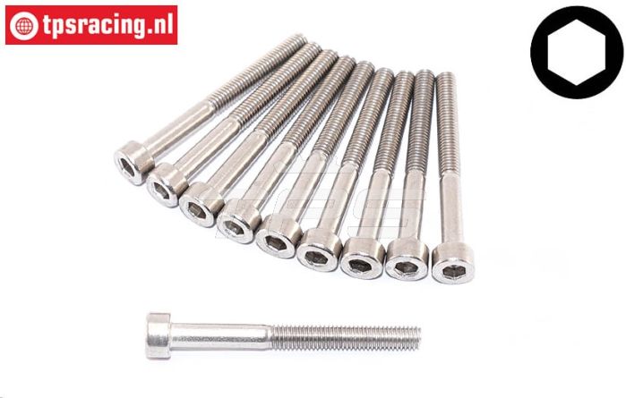 TPSM330 Inbus normale kop RVS M3-L30 mm, 10 St.