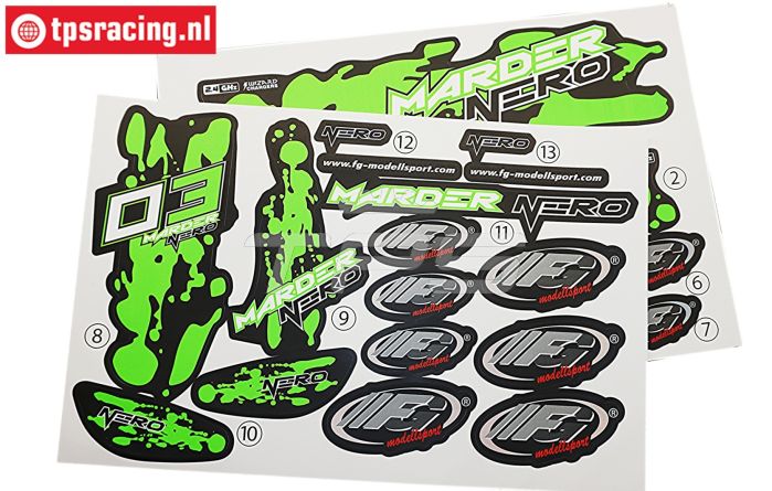 FG6159 Stickers Marder Nero Buggy Groen, Set
