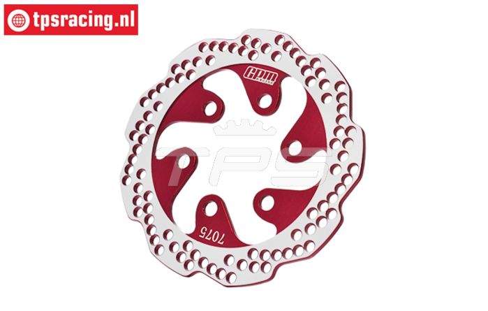 MX010/DISK-R PROMOTO Alu-remsch. achter rood, 1 st.