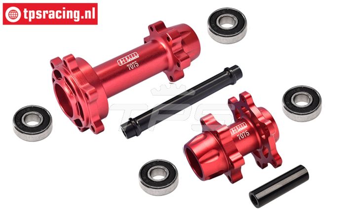 MX0067-R PROMOTO Alu wiel assen Rood, set