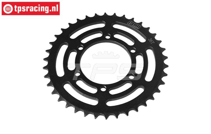 MX036S-BK PROMOTO Carbon staal tandwiel 36T, 1 st.