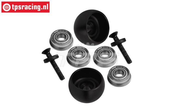 MX040-BK PROMOTO Zij steun rollen Zwart, Set