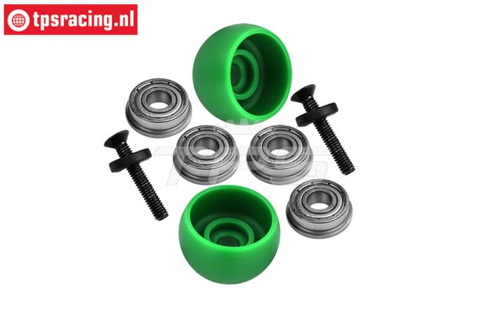 MX040-G PROMOTO Zij steun rollen Groen, Set