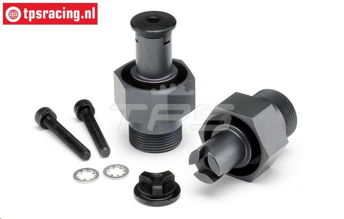 HPI105612 HD Wiel as voor Gun-Metal, 2 st.