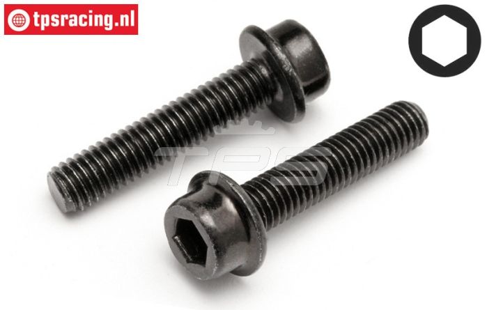 HPI15425 Inbus normale kop met flens M5-L22 mm, 2 St.