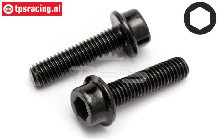 HPI15463 Inbus normale kop met flens M5-L20 mm, 2 St.