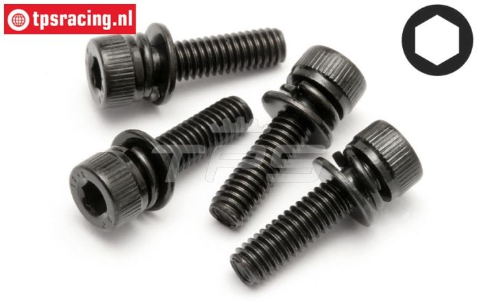 HPI15479 Inbus normale kop M4-L15 mm, 4 St.