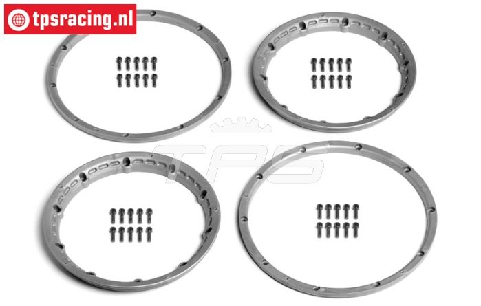 HPI3272 HD Beadlock Zilver Ø120 mm, 4 st.