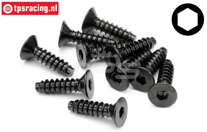 TPS94631 Inbus parker verzonken kop Ø4-L15 mm, 10 St.