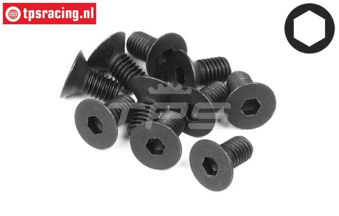 HPIZ082 Inbus verzonken kop M3-L8 mm, 10 st.