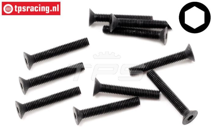 HPIZ087 Inbus verzonken kop M3-L20 mm, 10 St.