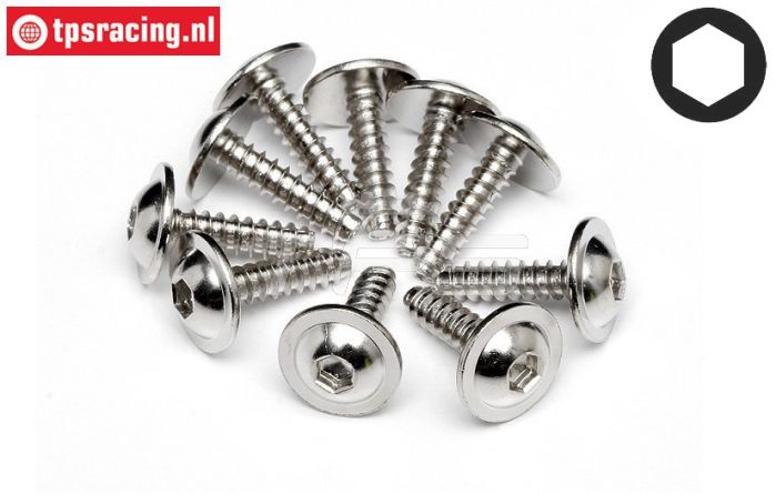 HPIZ489 Inbus flens-parker flens kop Ø2,6-L10 mm, 10 St.