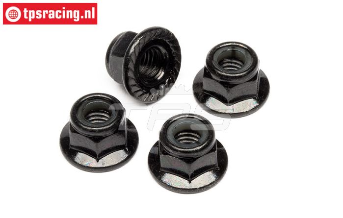 HPIZ682 Stalen Borgmoer met flens M5, 4 St.