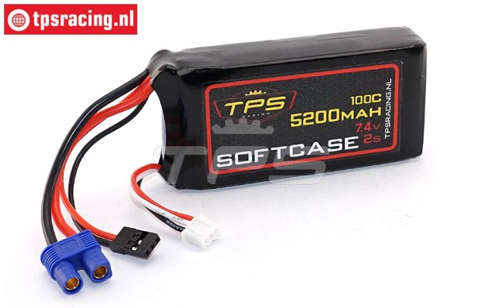 TPS5200SC LiPo accu Softcase 5200 mAh 7,4 Volt-100C, 1 st.