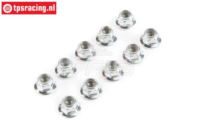 LOS235015 Stalen Borgmoer met flens M4, 10 St.