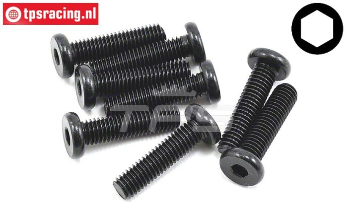 LOS255004 LOSI Inbus lage kop M5-L16 mm, 8 st.