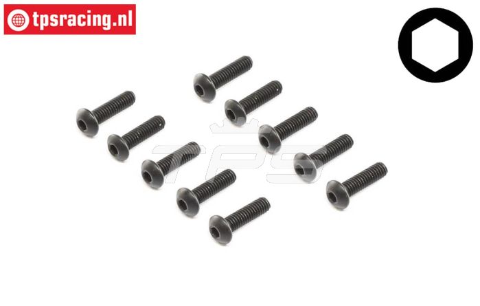 LOS255014 LOSI Inbus bolkop M4-L14, 10 st.